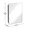 Flash Furniture Jolie 24-in. x 30-in. Medicine Cabinet w/Rounded Beveled Mirror and Reversible Metal Frame, Silver HFKHD-FM23C0401-L-SLV-GG - alternate 7